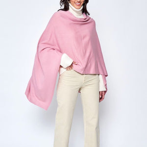 Beautiful Knit Ivory Asymmetrical Poncho