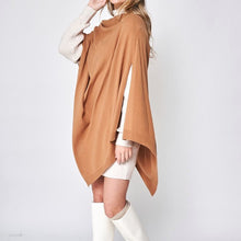 Load image into Gallery viewer, Beautiful Knit Ivory Asymmetrical Poncho