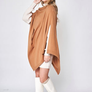 Beautiful Knit Ivory Asymmetrical Poncho