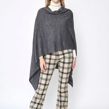 Load image into Gallery viewer, Beautiful Knit Pink Asymmetrical Poncho