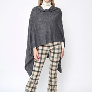 Beautiful Knit Ivory Asymmetrical Poncho