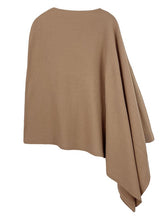 Load image into Gallery viewer, Beautiful Knit Ivory Asymmetrical Poncho