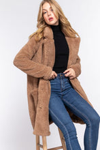 Load image into Gallery viewer, Cappuccino Winter Comfort Sherpa Long Sleeve Coat