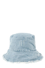 Load image into Gallery viewer, Distressed Denim Bucket Hat with Wired Brim