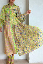 Load image into Gallery viewer, Pretty Floral Long Sleeve Yellow Maxi Dress