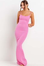 Load image into Gallery viewer, Autumn Fuchsia Pink Winter Knit Ribbed Sleeveless Maxi Dress