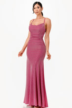 Load image into Gallery viewer, Sparking Bronze Jacquard Draped Sleeveless Maxi Dress