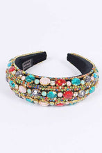 Load image into Gallery viewer, Iconic Mix Crystal Puffy Statement Headband