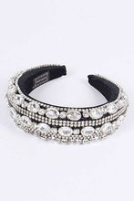 Load image into Gallery viewer, Iconic Mix Crystal Puffy Statement Headband