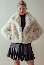 Load image into Gallery viewer, Soft &amp; Chic Beige Faux Fur Long Sleeve Winter Coat