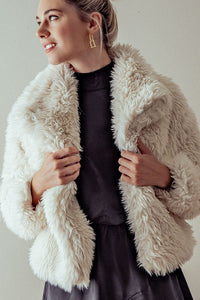 Soft & Chic Fuschia Pink Faux Fur Long Sleeve Winter Coat