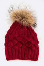 Load image into Gallery viewer, EMMEZ Raccoon Fur Raised Knit Soft Beanies