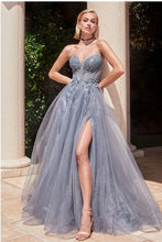 Load image into Gallery viewer, Strapless Emerald Green Sequined Embellished Corset Style Tulle Ball Gown