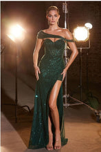 Load image into Gallery viewer, Elegance Of Love Black Sequined Embellished Strapless Sparkle Gown
