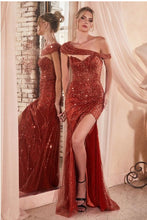 Load image into Gallery viewer, Elegance Of Love Black Sequined Embellished Strapless Sparkle Gown