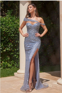 Elegance Of Love Sienna Sequined Embellished Strapless Sparkle Gown