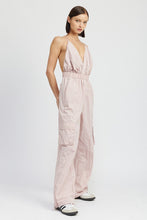 Load image into Gallery viewer, Modern Beige Cargo Style Jumpsuit