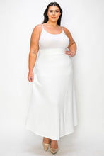 Load image into Gallery viewer, Plus Size White High Waist A Line Maxi Skirt