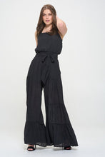 Load image into Gallery viewer, Plus Size Taupe Elastic Straped Tied Jumpsuit