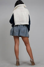 Load image into Gallery viewer, Knit Multi White-Blue Fabric Sweater