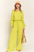 Load image into Gallery viewer, Plus Size Lime One Shoulder Terry Knit Jumpsuit