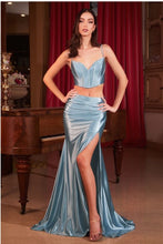 Load image into Gallery viewer, Satin Chic Royal Two Piece Lace Up Prom/Homecoming Gown