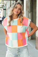 Load image into Gallery viewer, Sweater Vest with a Multi-Colored Checker Pattern