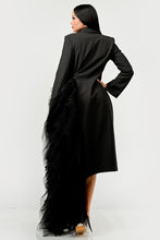 Load image into Gallery viewer, Noir Grey Cascade Tuxedo Gown