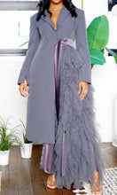 Load image into Gallery viewer, Noir Grey Cascade Tuxedo Gown