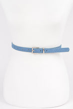 Load image into Gallery viewer, Blue Double Skinny Denim Belt