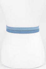 Load image into Gallery viewer, Blue Double Skinny Denim Belt