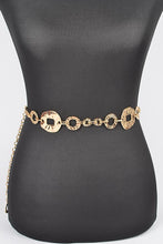 Load image into Gallery viewer, Plus Size Gold Organic Textured Mix Link Chain Belt