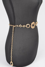 Load image into Gallery viewer, Plus Size Gold Organic Textured Mix Link Chain Belt