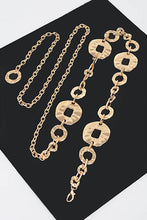 Load image into Gallery viewer, Plus Size Gold Organic Textured Mix Link Chain Belt