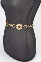 Load image into Gallery viewer, Plus Size Gold Organic Textured Mix Link Chain Belt