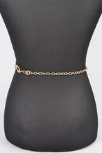 Load image into Gallery viewer, Plus Size Gold Organic Textured Mix Link Chain Belt