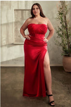 Load image into Gallery viewer, Plus Size Sage Green Soft Satin Sequin Draped Maxi Gown