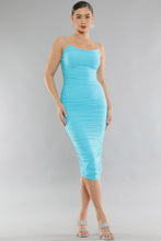 Load image into Gallery viewer, Monaco Chic Soft Pink Sleevless Ruched Midi Dress