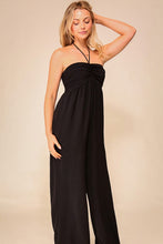 Load image into Gallery viewer, Beach Style Flowy Black Halter Style Jumpsuit