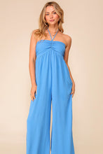 Load image into Gallery viewer, Beach Style Flowy Black Halter Style Jumpsuit