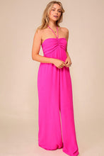 Load image into Gallery viewer, Beach Style Flowy Pink Halter Style Jumpsuit