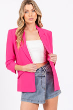 Load image into Gallery viewer, Classy Fuchsia Plus Open-Front Casual Blazer