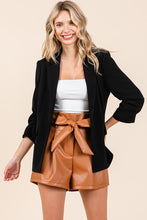 Load image into Gallery viewer, Classy Black Open-Front Casual Blazer