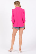 Load image into Gallery viewer, Classy Fuchsia Plus Open-Front Casual Blazer