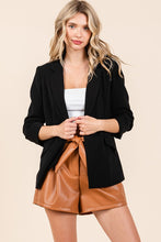 Load image into Gallery viewer, Classy Black Open-Front Casual Blazer