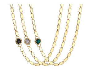 Multicolor Zircon Chain Necklace