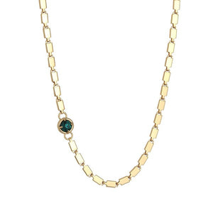 Multicolor Zircon Chain Necklace