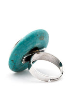 Load image into Gallery viewer, Distressed Horse Shoe Turquoise Ring