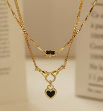 Load image into Gallery viewer, Black Stone Necklace