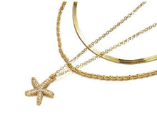 Load image into Gallery viewer, Starfish and Double Layering Chain Necklace